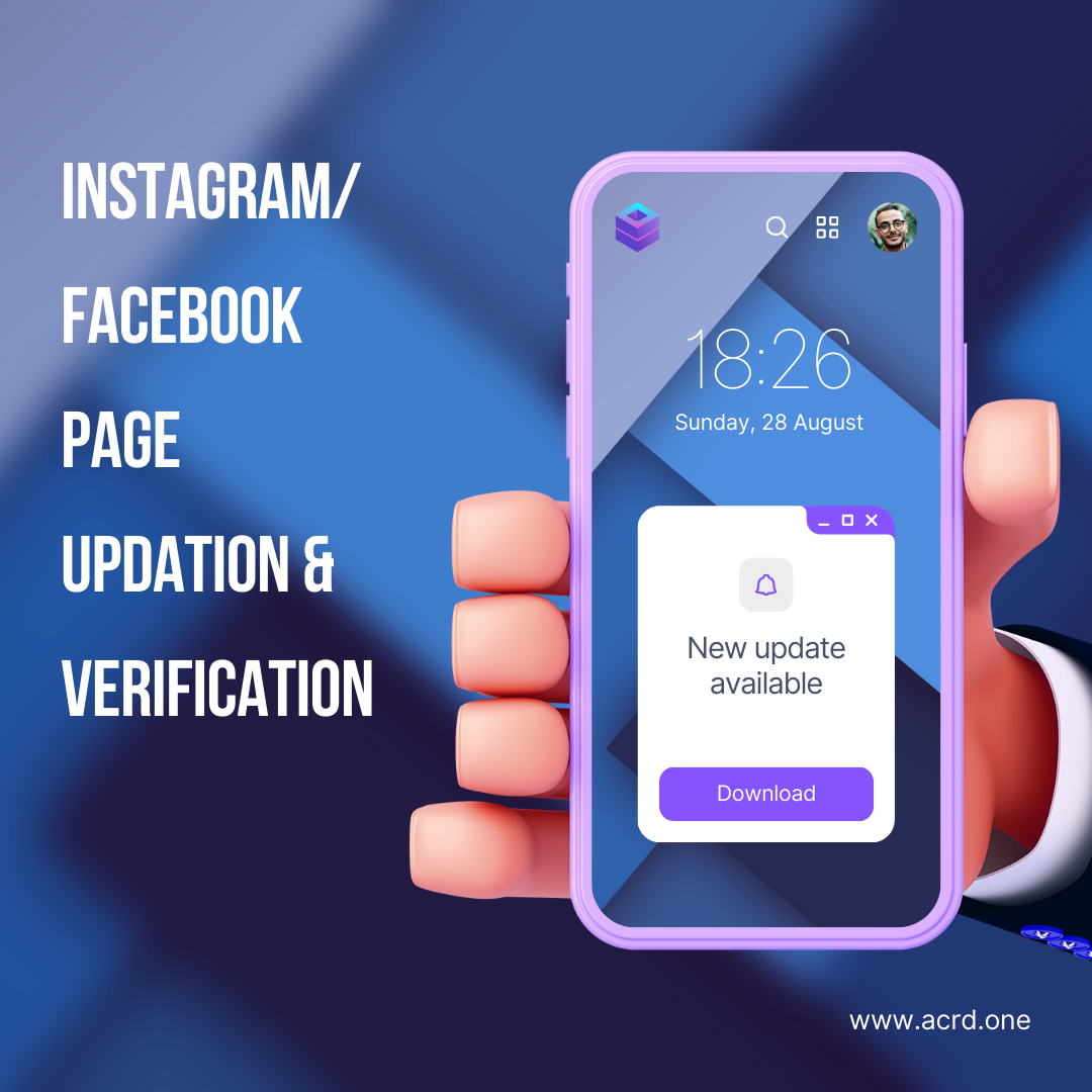 Instagram/Facebook Page Updation & Verification image